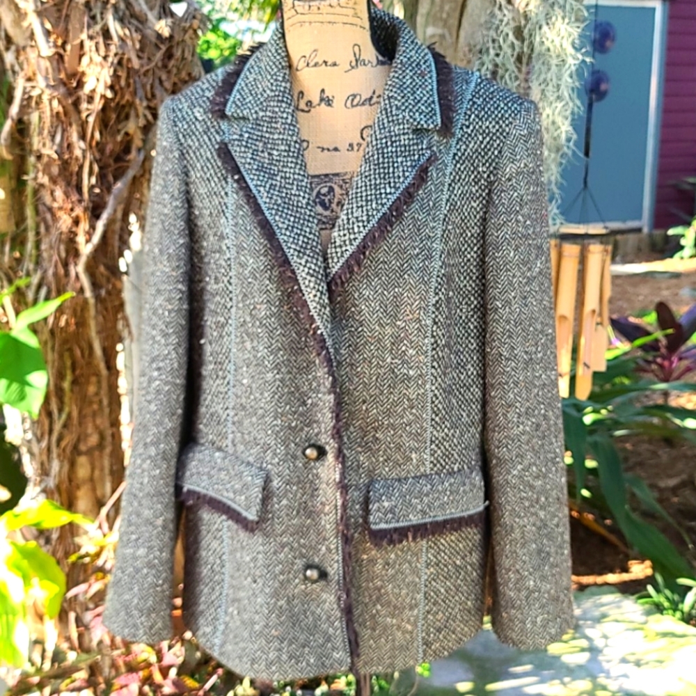 Gray Tweed Women's Blazer